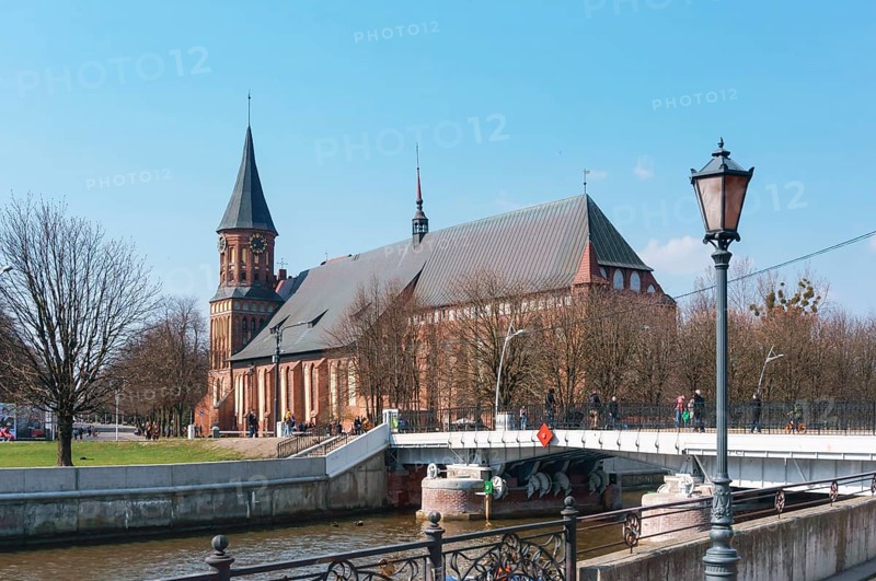 Cathedral in Kaliningrad, Cathedral of the Mother of God and Saint Adalbert, Brick Gothic, Kaliningrad, Russia, 6 April 2019, Europe