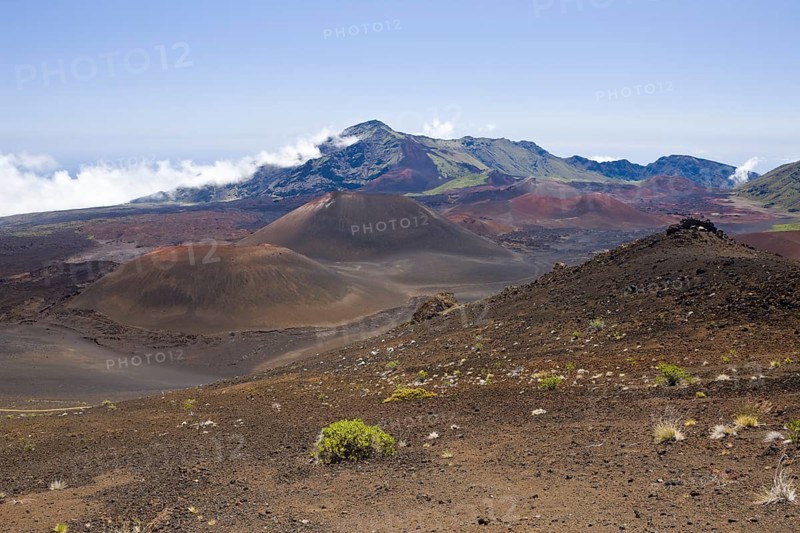 Crater of the Haleakala volcano, Maui, Hawaii, USA, North America