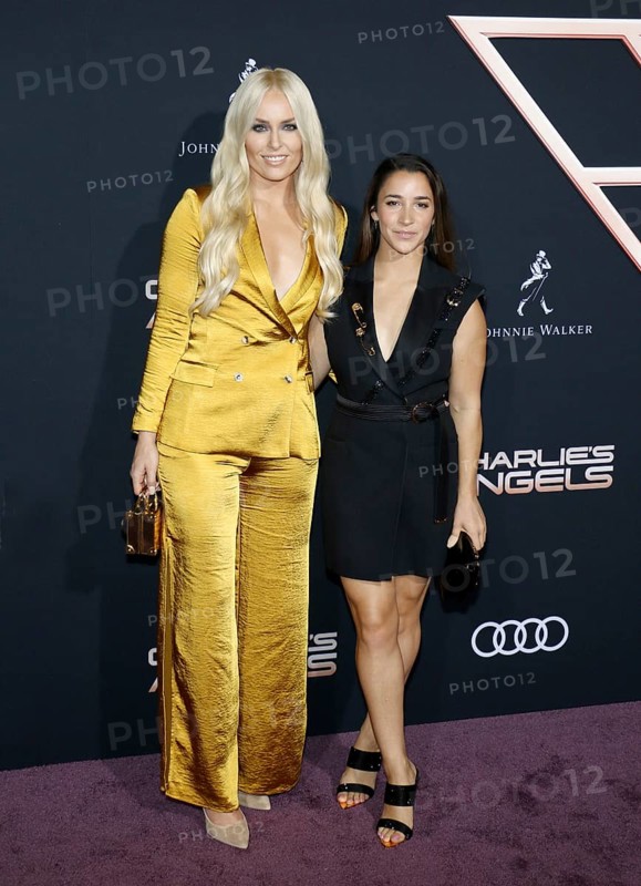 Aly Raisman and Lindsey Vonn at the Los Angeles premiere of 'Charlie's Angels' held at the Regency Village Theater in Westwood, USA on November 11, 2019., Westwood, California, USA, North America