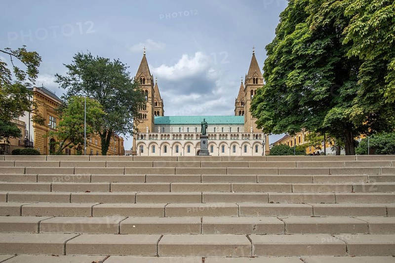 Basilica of a historic city centre of the five-church city. The Cathedral of St Peter and Paul in the historic city centre of Pécs, Dél-Dunántúl, Hungary, is worth a visit, Europe