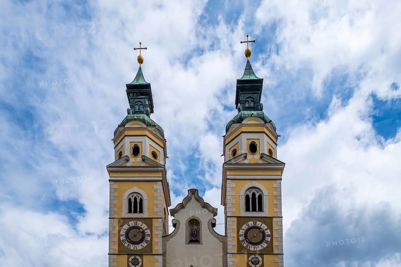 View of the Brixen Cathedral in South Tyrol, Italy, Europe