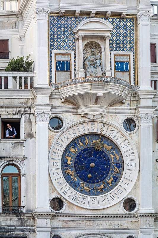 Venice, Italy, St Mark's Square. Clocktower, Europe