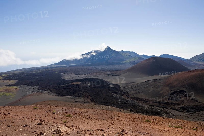 Crater of the Haleakala volcano, Maui, Hawaii, USA, North America