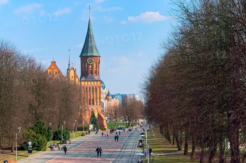 Cathedral in Kaliningrad, Cathedral of the Mother of God and Saint Adalbert, Brick Gothic, Kaliningrad, Russia, 6 April 2019, Europe