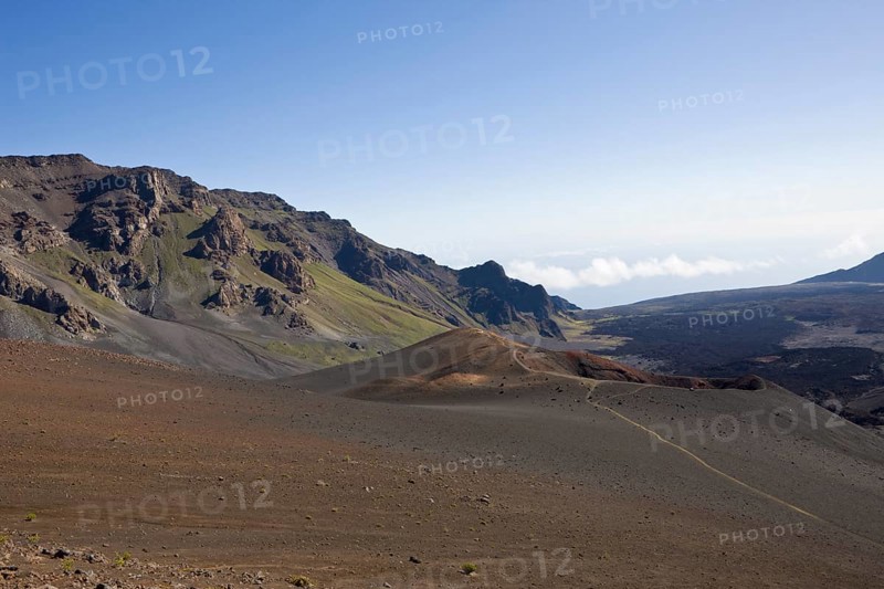 Crater of the Haleakala volcano, Maui, Hawaii, USA, North America