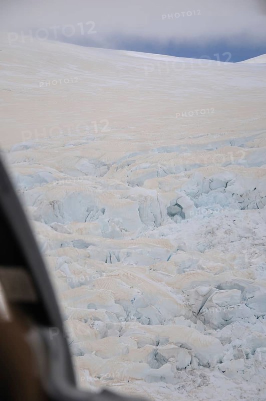 View over the Franz Josef Glacier, Southern Alps, Westland, New Zealand, Oceania