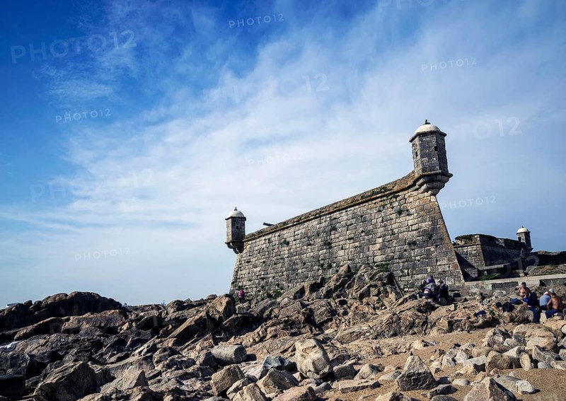 Castelo do queijo old fort landmark in foz do douro beach district of porto portugal