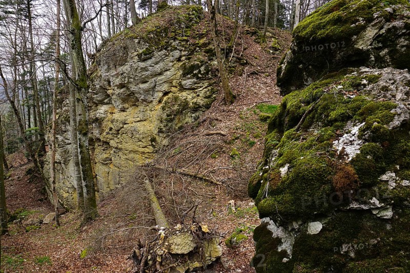 Felsenmeersteig, Swabian Alb, near Albstadt-Laufen, Baden-Württemberg, Germany, rock sea path, Swabian Alb, at Albstadt-Laufen, Europe