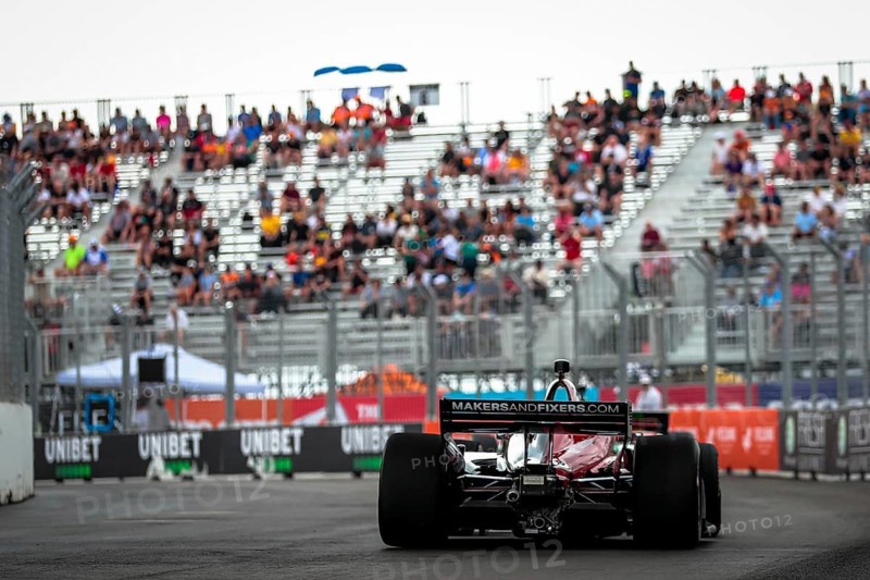 JOSEF NEWGARDEN (2) of Nashville, Tennessee runs through the streets during the Honda Indy Toronto in Toronto, ON, CAN