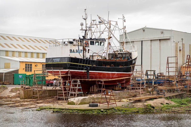 Fishing Boat undergoing Repairs, Girvan, Dumfries & Galloway, Scotland, United Kingdom, Europe