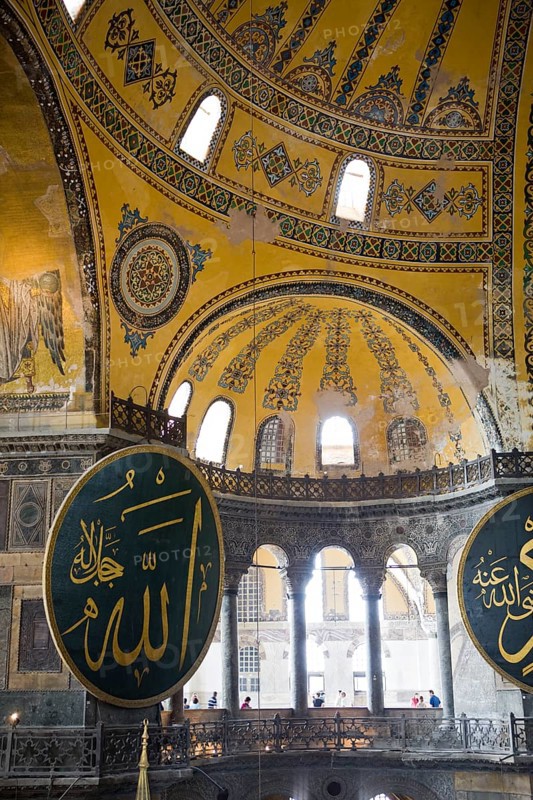 Dome in Hagia Sophia, Istanbul, Turkey, Asia