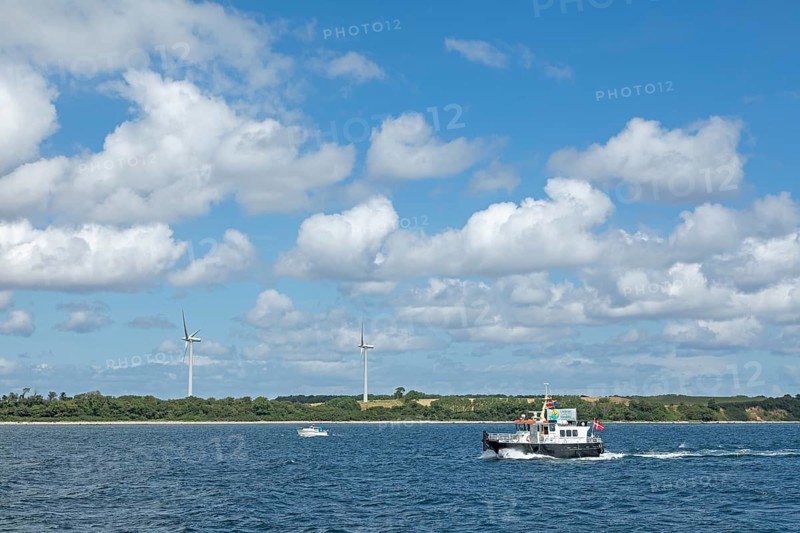 Bicycle ferry, coast near Broager, Syddanmark, Denmark, Europe