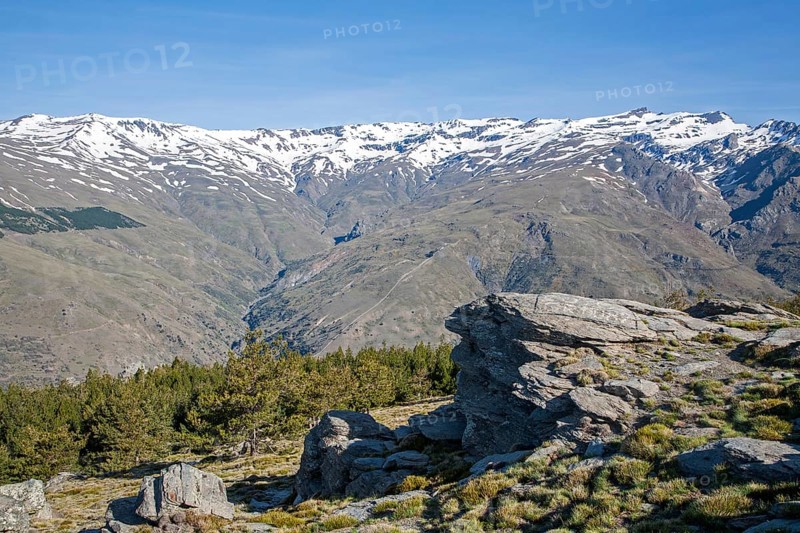 Landscape of Sierra Nevada Mountains in the High Alpujarras, near Capileira, Granada Province, Spain, Europe