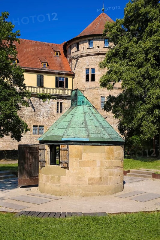 Bohnenberger Observatory, the observatory built around 1814 is located at the cartographic centre of the later Kingdom of Württemberg and houses Reichenbach's repetition circle, Hohentübingen Palace, Museum of the University of Tübingen MUT, higher education institution, historical building, place of learning, Renaissance complex built in the 16th century, Eberhard Karls University of Tübingen, Tübingen, Baden-Württemberg, Germany, Europe