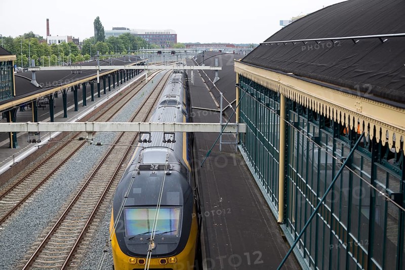 Train at platform, Den Bosch, 's-Hertogenbosch, railway station, North Brabant province, Netherlands