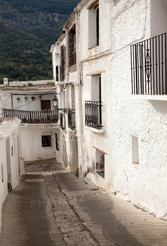 Houses in the village of Capileira, High Alpujarras, Sierra Nevada, Granada province, Spain, Europe