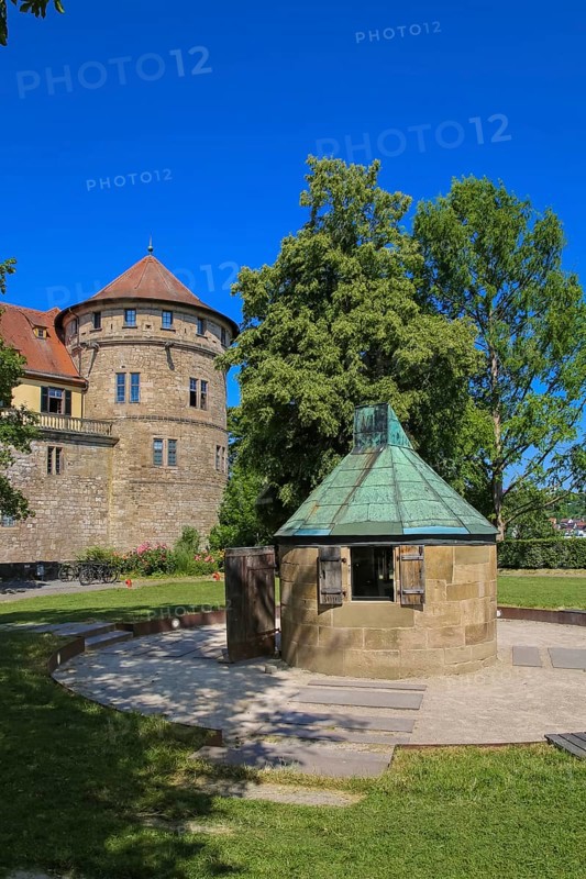 Bohnenberger Observatory, the observatory built around 1814 is located at the cartographic centre of the later Kingdom of Württemberg and houses Reichenbach's repetition circle, Hohentübingen Palace, Museum of the University of Tübingen MUT, higher education institution, historical building, place of learning, Renaissance complex built in the 16th century, Eberhard Karls University of Tübingen, Tübingen, Baden-Württemberg, Germany, Europe