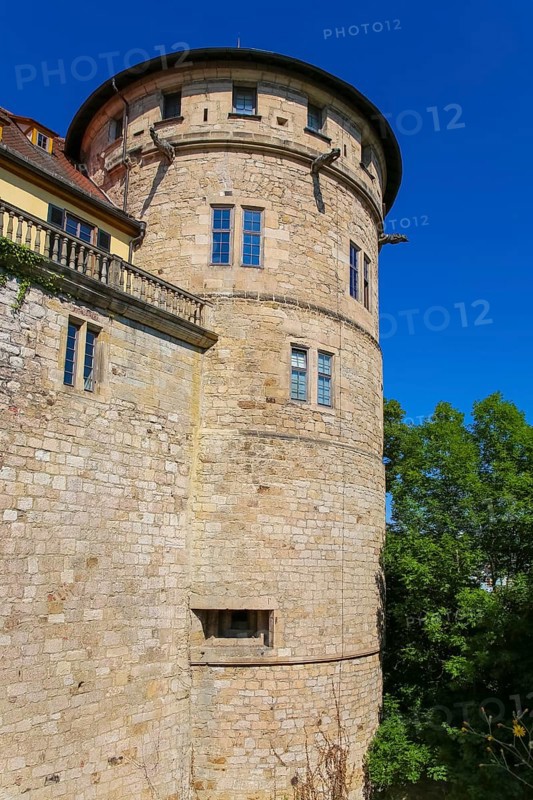 Hohentübingen Palace, tower, masonry, Museum of the University of Tübingen MUT, university institution, historical building, place of learning, Renaissance complex built in the 16th century, Eberhard Karls University of Tübingen, Tübingen, Baden-Württemberg, Germany, Europe