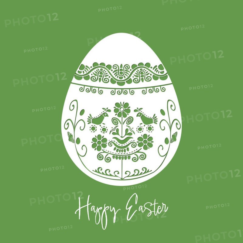 Easter Eggs ornament.Vector emplate for laser cutting, wood carving, paper cut and printing. Vector illustration