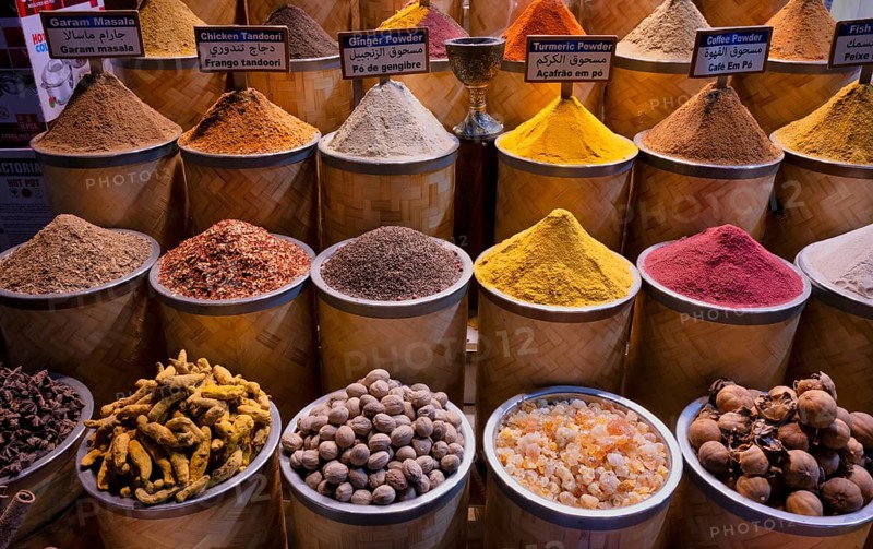 Various spices, Spice Souq, Grand Souq-Bur, Market, Deira, Dubai, United Arab Emirates, VAR, Asia