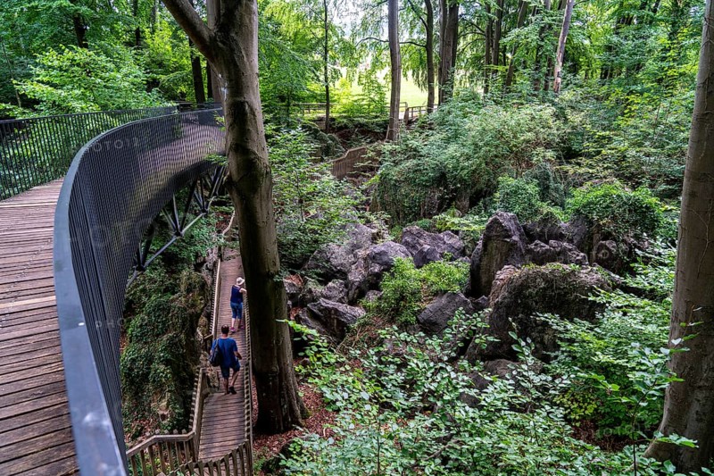The Felsenmeer in Hemer, Sauerland, geotope, with rugged rock formations, nature reserve, North Rhine-Westphalia, Germany, Europe