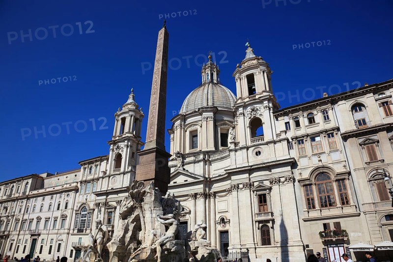 Fountain of the Four Rivers, Fontana dei Quattro Fiumi, Church of Sant'Agnese in Agone