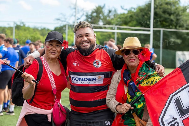 Heidelberg, 15.06.2024, Rugby 1st Bundesliga, 2023/24 season, final for the German championship: SC Frankfurt 1880 vs SC Neuenheim. Great joy among the Frankfurt players after winning the German Championship