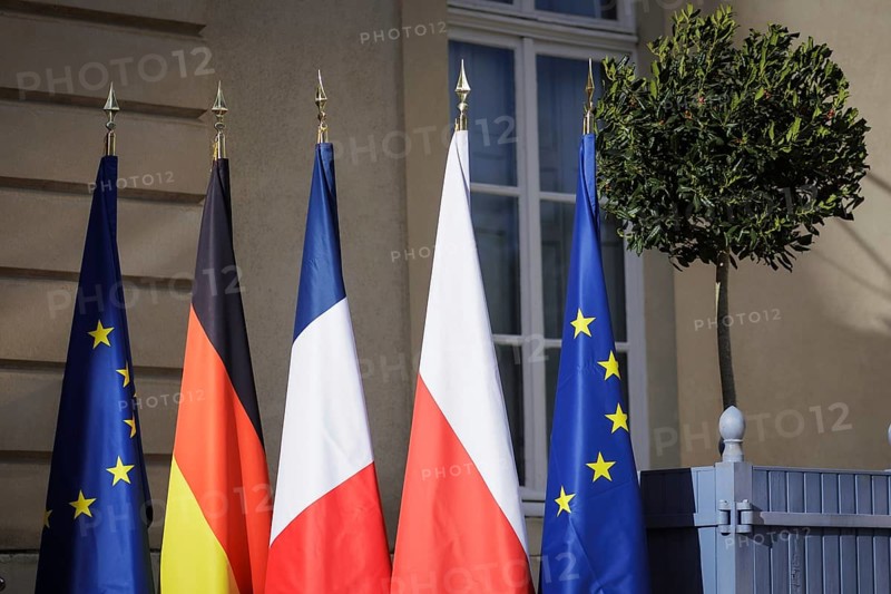 Meeting of the Weimar Triangle, at the Château de la Celle in La Celle-Saint-Cloud, 12 February 2024. Photographed on behalf of the Federal Foreign Office