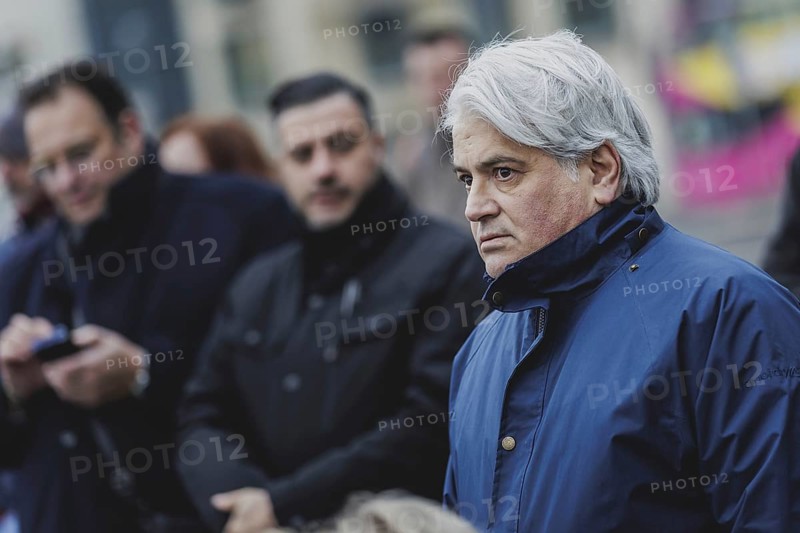 Mehmet Daimagueler, Commissioner against Antiziganism in Germany, photographed during the commemoration ceremony at the Memorial to the Murdered Jews of Europe in Berlin, 31 January 2024 / Photographed on behalf of the Federal Ministry for Women, Senior Citizens, Family and Youth
