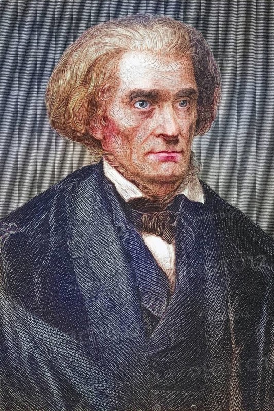 John Caldwell Calhoun, 1782, 1850, American politician and 7th Vice President of the USA, Illustration from Gallery of Historical Portraits, published around 1880, Historical, digitally restored reproduction from a 19th century original, Record date not stated