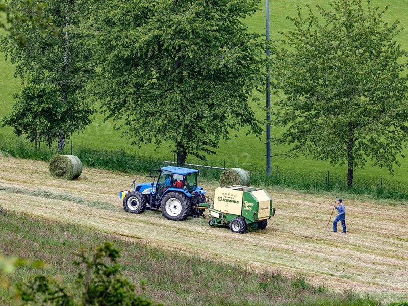 A tractor harvesting hay, Welschensteinach, 20 05 2023