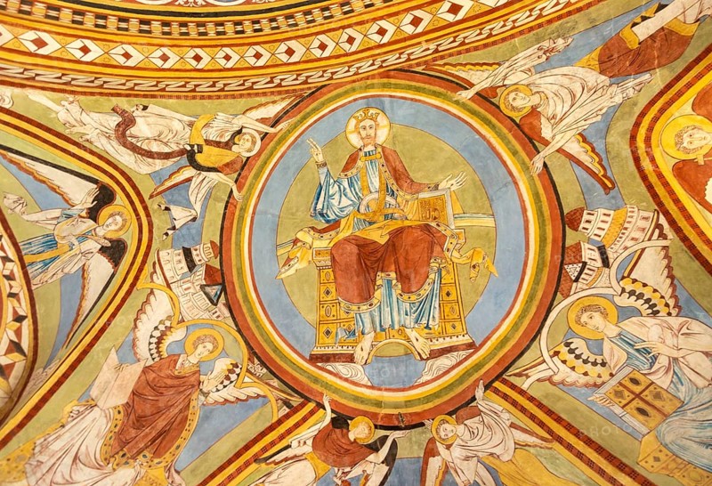 Medieval wall paintings, church of Saint Michael and All Angels, Copford, Essex, England, UK