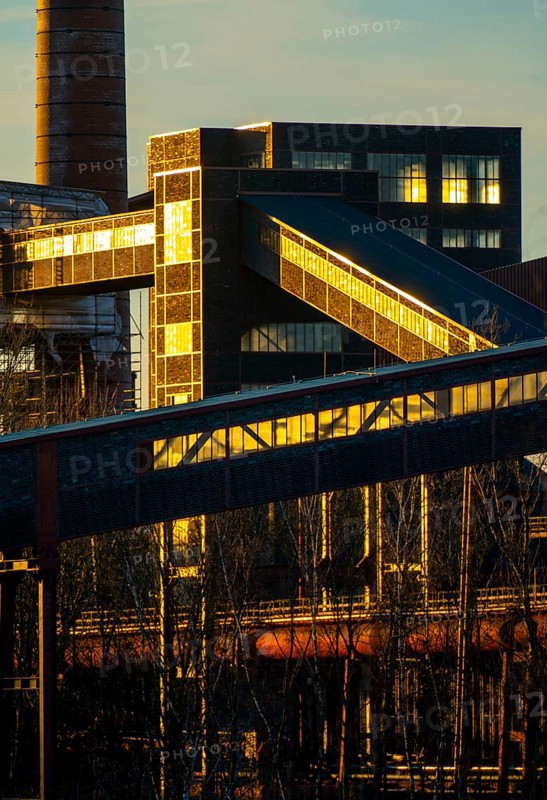 Zollverein Coal Mine Industrial Complex World Heritage Site, Zollverein Coking Plant, conveyor bridges, chimneys, Essen