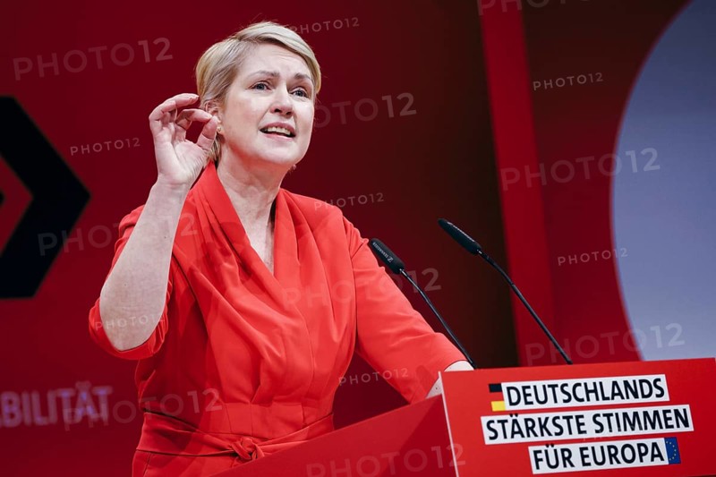 Manuela Schwesig, Minister-President of Mecklenburg-Western Pomerania, recorded at the European Delegates' Conference of the German Social Democratic Party in Berlin, 28 January 2024