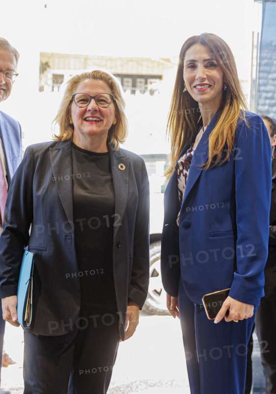 Svenja Schulze (SPD), Federal Minister for Economic Cooperation and Development, and Enas Dahadha Al-Atari, Minister of Labour of the Palestinian Authority, Ramallah, 23.04.2024.Photographed on behalf of the Federal Ministry for Economic Cooperation and Development
