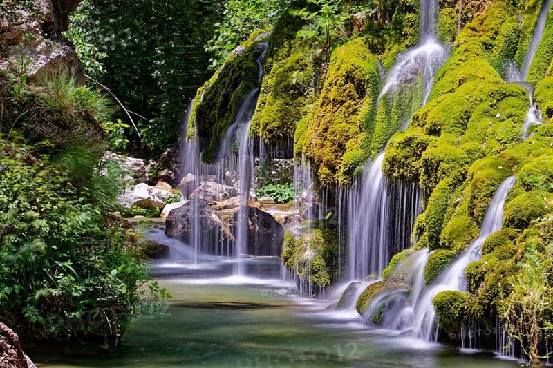 The Oasi Cascate Capelli Di Venere waterfall, also known as Fontana Capello, is located in the Cilento, Vallo di Ciano e Alburti National Park. The national park is the second largest national park in Italy. Casaletto Spartano, Province of Salerno, Campania, Southern Italy, Southern Europe