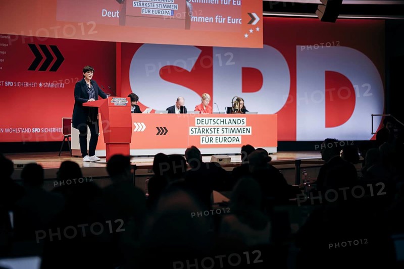 Saskia Esken, Federal Chairwoman of the SPD, recorded at the European Delegates' Conference of the German Social Democratic Party in Berlin, 28 January 2024