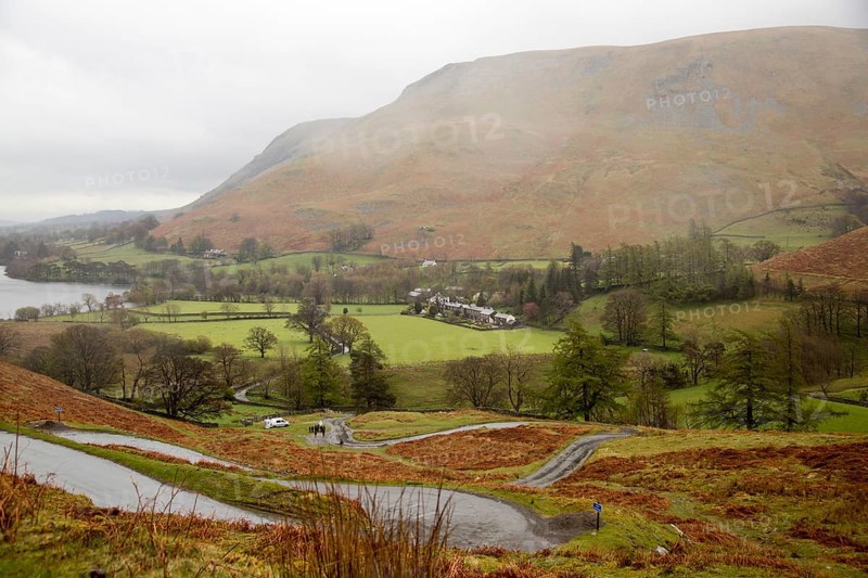 Rain and bad weather Howtown, Ullswater, Cumbria, England, UK