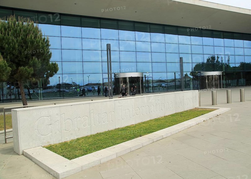 International airport terminal building exterior, Gibraltar, southern Europe, Europe