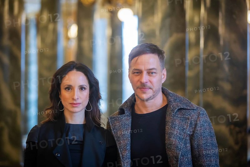 Stephanie Stumph and Tom Wlaschiha - Press event for the moderation of the SemperOperaball 2024, Dresden, Saxony, Germany, Europe
