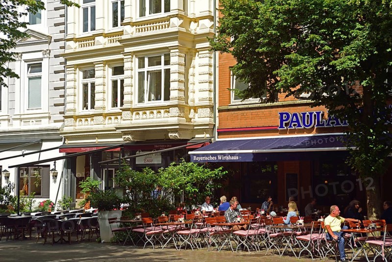 Europe, Germany, Hamburg, City, Neustadt, Großneumarkt, trendy meeting place, restaurants and pubs, weekly market market, Bavarian tavern, Hamburg, Hamburg, Federal Republic of Germany, Europe