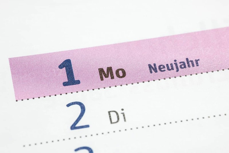 Appointment calendar, New Year, 1 January, Germany, Europe