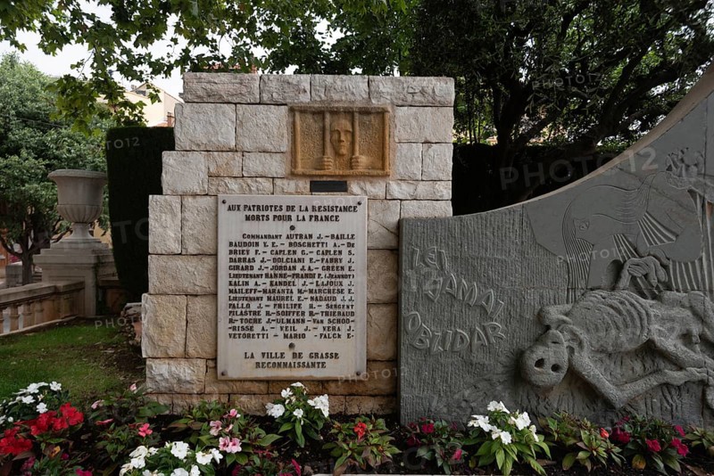 Memorial to the fallen and deported resistance fighters of the Resistance, Grasse, Département Alpes-Maritimes, France, Europe
