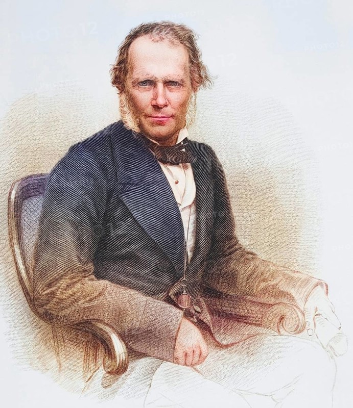 Sir James Brooke, 1803, 1868, First White Rajah of Sarawak, Illustration from Gallery of Historical Portraits, published around 1880, Historical, digitally restored reproduction from a 19th century original, Record date not stated