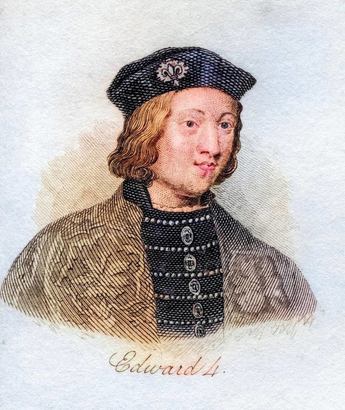 Edward IV. 1442-1482 King of England from the book Crabbs Historical Dictionary from 1825, Historical, digitally restored reproduction from an original from the 19th century, Record date not stated
