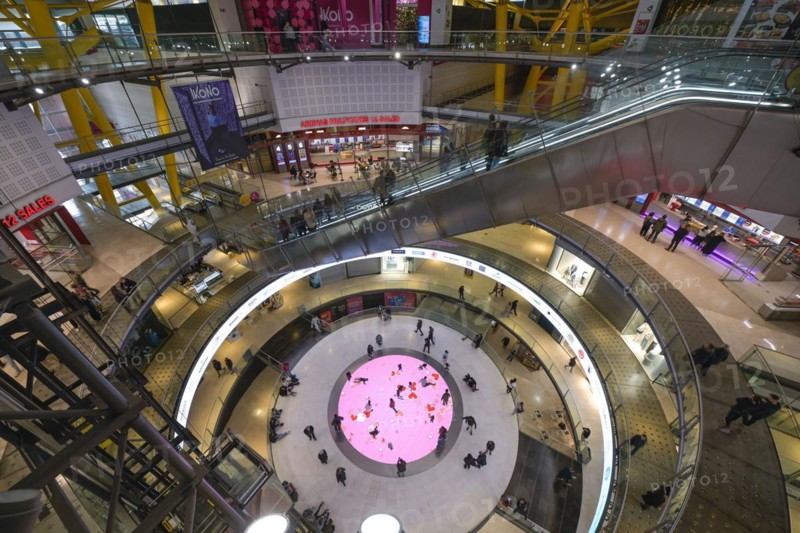 Interior view, Arenas de Barcelona shopping centre, Plaça d'Espanya, Barcelona, Catalonia, Spain, Europe