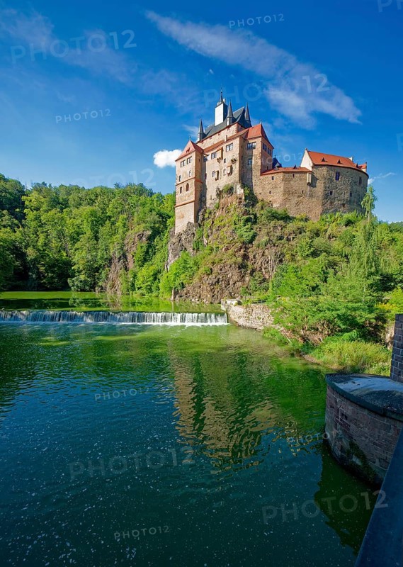 Kriebstein Castle, hilltop castle or Spornburg from the late Middle Ages on the River Zschopau, Kriebstein near Waldheim, Saxony, Germany, Europe