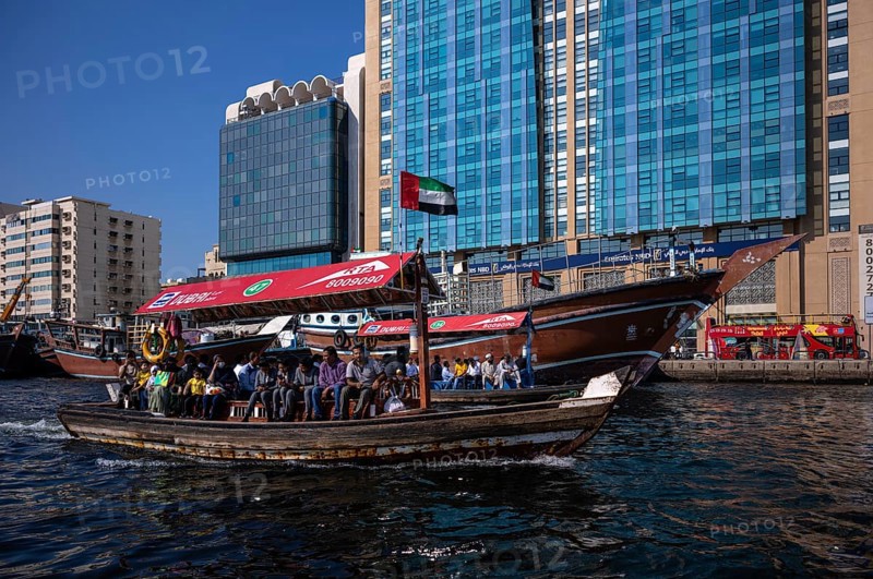 Abra water taxi, passenger transport, Dubai Creek, RTA, transport, Deira, Dubai, United Arab Emirates, VAR, Asia