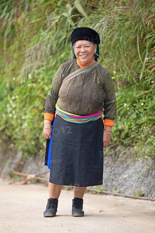 Vietnamese woman, 69 years old, from the Hmong minority in everyday clothes, Bac Sum village, Ha Giang province, Vietnam, Asia