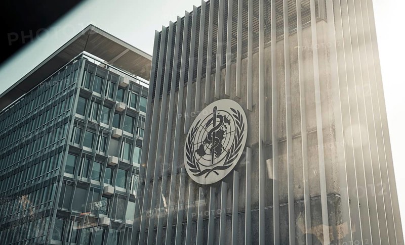 View of the logo of the World Health Organisation (WHO) on a building at its headquarters in Geneva. 13.09.2021